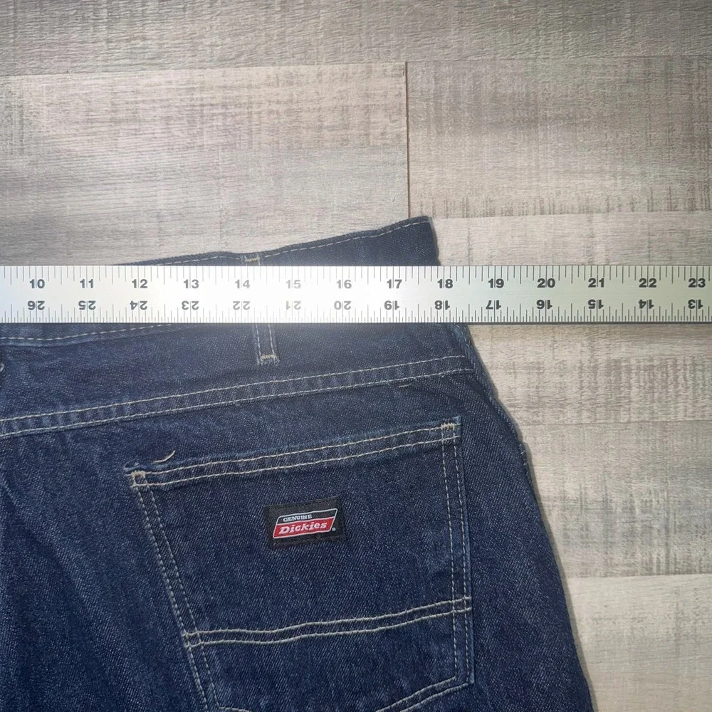 Genuine Dickies Carpenter Denim Shorts Indigo Blue Utility Workwear Mens Size 36